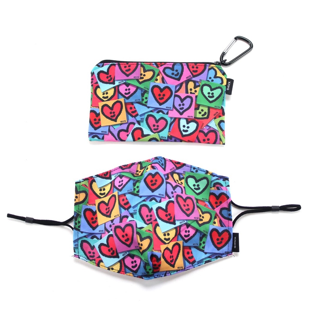 Ed Heck Designer Adult Facemask Spread Love Hearts
